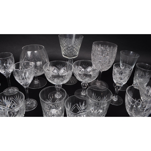 14 - A large collection of 20th century Thomas Webb and others glassware, including liqueur glasses, port... 