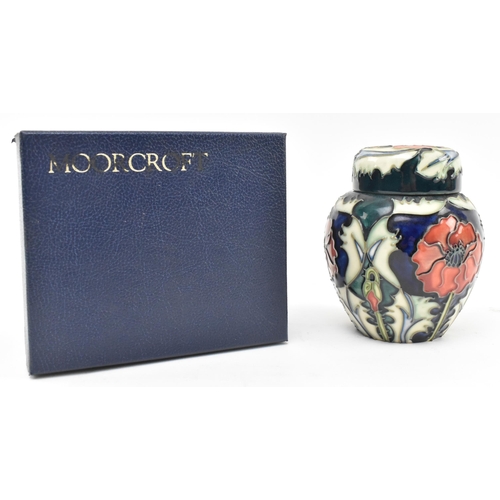 113 - Rachel Bishop for Moorcroft Pottery - Poppy Pattern - a late 20th century 1996 tube lined ceramic li... 