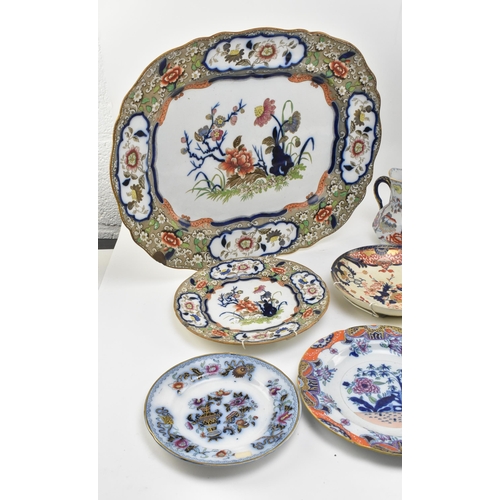 114 - Masons Ironstone - a mid 19th century Victorian part stoneware service. The service comprising a Mor... 