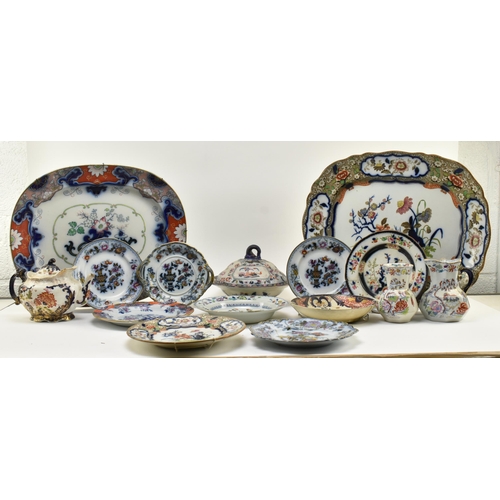 114 - Masons Ironstone - a mid 19th century Victorian part stoneware service. The service comprising a Mor... 