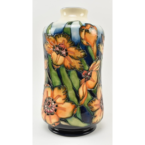 12 - William Moorcroft - Spiraxia pattern - a late 20th century ceramic vase. Tapering circular form, wit... 