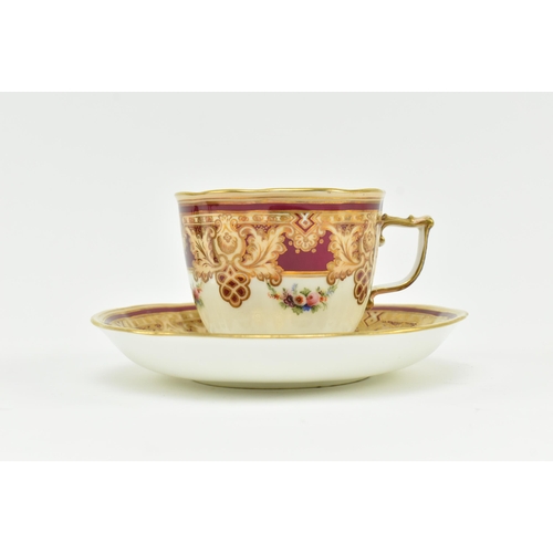 127 - Samuel Alcock for Staffordshire Pottery - an early-mid 19th century c1840 porcelain teacup and sauce... 