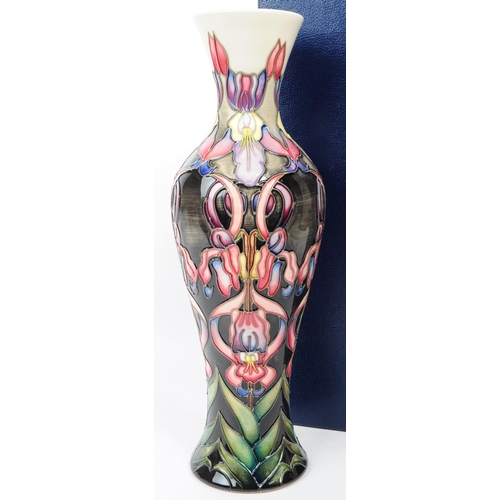 161 - Moorcroft - Aotearoa pattern - a late 20th century ceramic vase designed by Emma Bossons. With bulbo... 