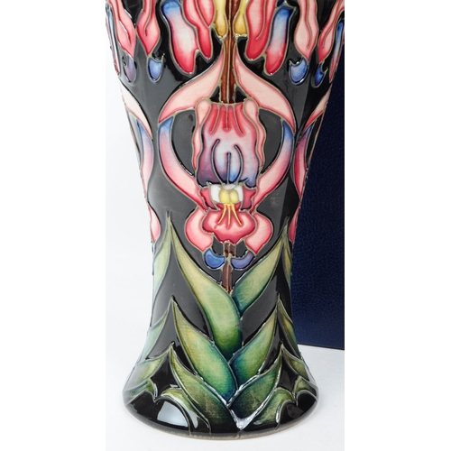 161 - Moorcroft - Aotearoa pattern - a late 20th century ceramic vase designed by Emma Bossons. With bulbo... 