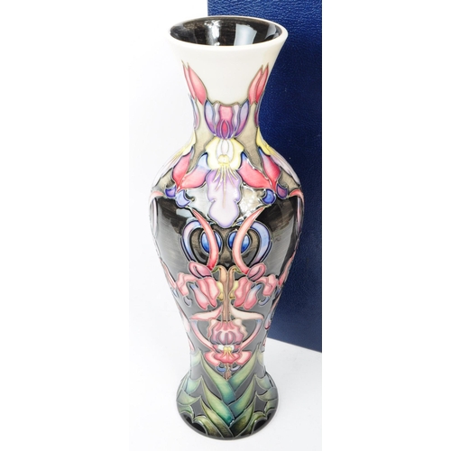 161 - Moorcroft - Aotearoa pattern - a late 20th century ceramic vase designed by Emma Bossons. With bulbo... 