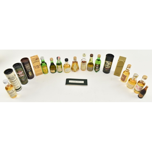 170 - A collection of miniature Old Scotch Whisky bottles. The lot to include a 10 years old Laphroaig unb... 