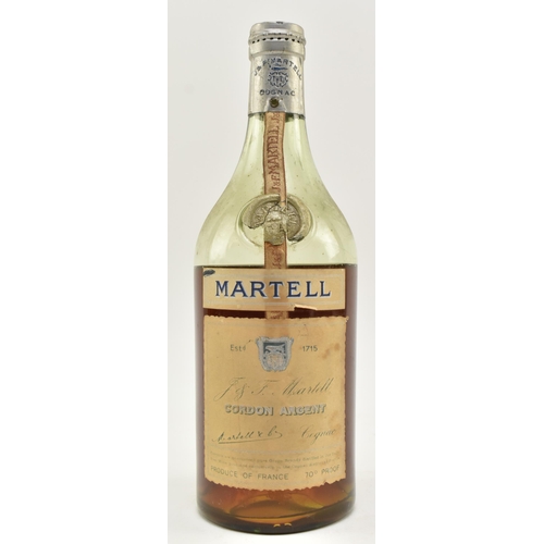 172 - A Martell Cordon Argent, 70 Proof, believed 1960s / 1970s cognac bottle. Seal appears intact but som... 