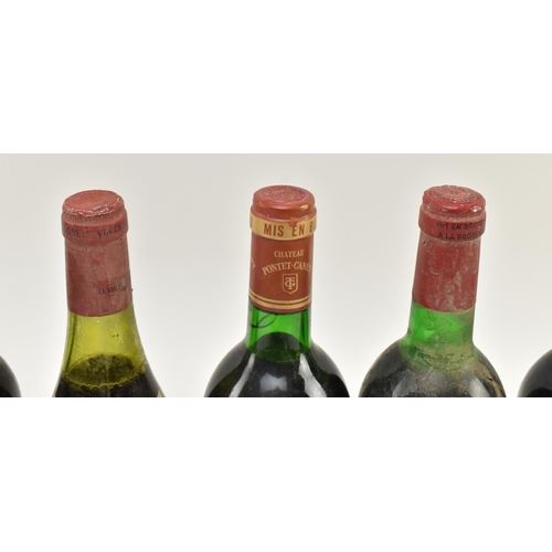 174 - A large collection of French & Continental red wine bottles. The lot to include two Chateau Fonr... 