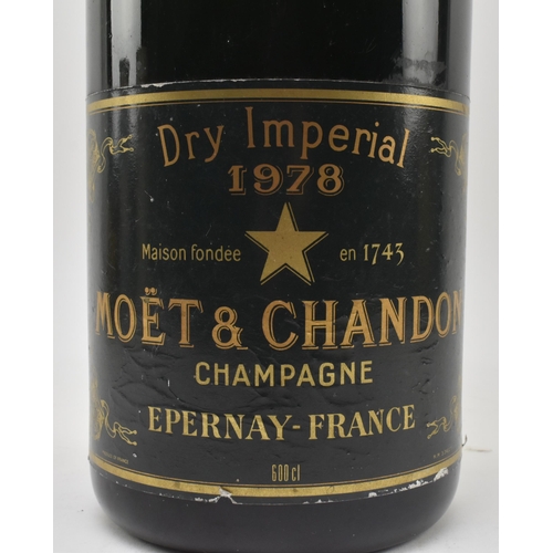 175 - Moet & Chandon, Epernay, Dry Imperial, 1978, 600cl. Seal appears intact. Full. (1)(Bottle measur... 