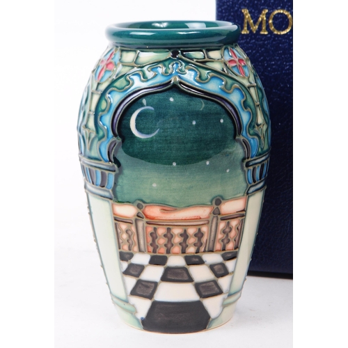 18 - William Moorcroft - Jumeirah pattern - a late 20th century ceramic vase. The vase of bulbous form, f... 