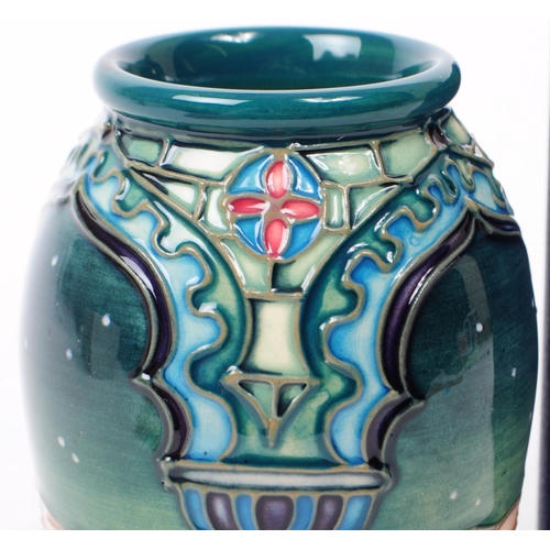 18 - William Moorcroft - Jumeirah pattern - a late 20th century ceramic vase. The vase of bulbous form, f... 