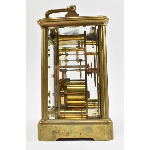 19 - Charles Frodsham & Co., Paris - a late 19th / early 20th century brass carriage clock in leather... 