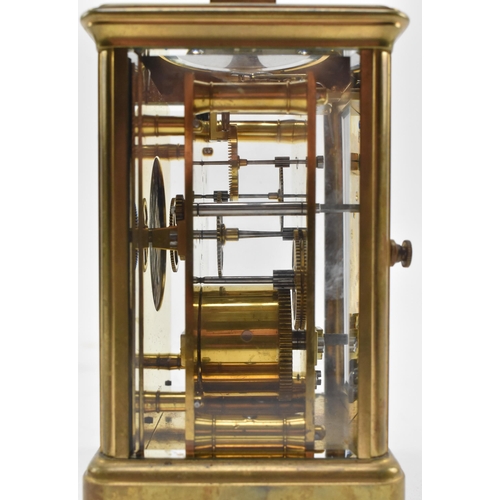 19 - Charles Frodsham & Co., Paris - a late 19th / early 20th century brass carriage clock in leather... 