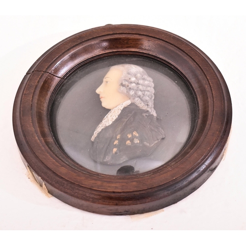 22 - A 19th century wax portrait of Henry Dundas, 1st Viscount Melville, framed & glazed. The portrai... 