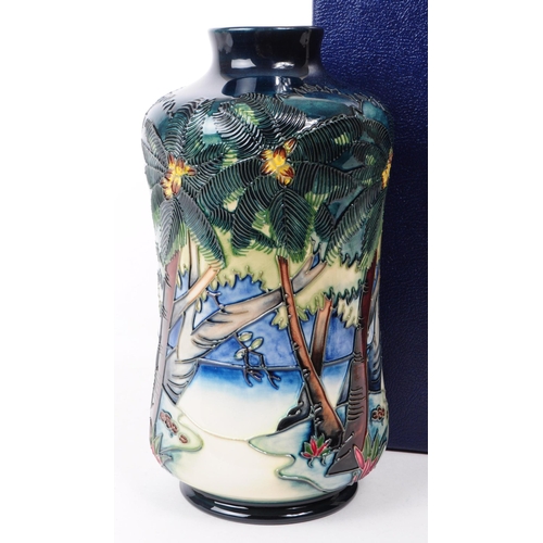 31 - William Moorcroft - Kiribati pattern - a late 20th century ceramic vase. The vase of tapering circul... 