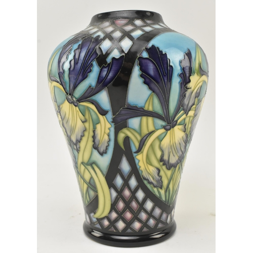 36 - Sian Leeper for Moorcroft Pottery - Siberian Iris - a limited edition 2003 tube lined ceramic balust... 