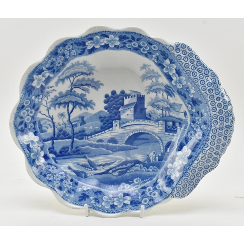 51 - Spode - Tower Pattern - an mid 19th century circa 1840s - 60s blue & white transfer printed hand... 