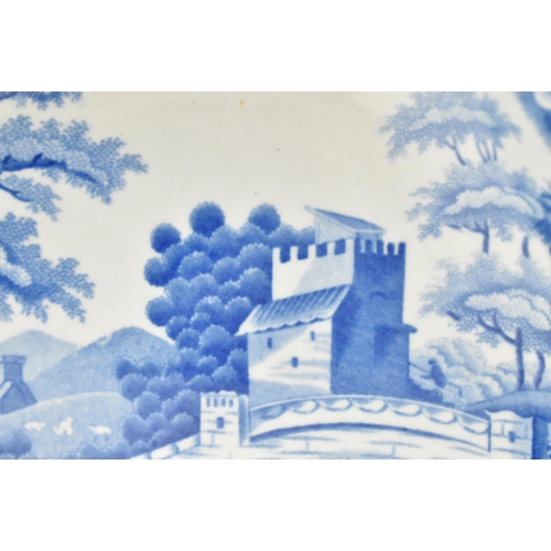 51 - Spode - Tower Pattern - an mid 19th century circa 1840s - 60s blue & white transfer printed hand... 