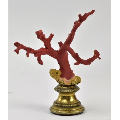 55 - Natural History & Taxidermy - a 19th Century Sicilian red coral branch having multiple extending... 