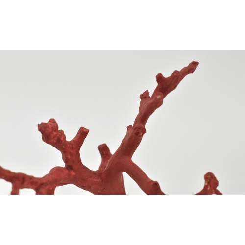 55 - Natural History & Taxidermy - a 19th Century Sicilian red coral branch having multiple extending... 