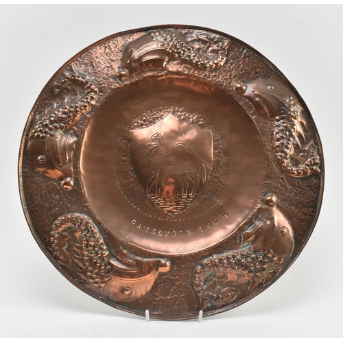 57 - Attributed to Charles Thomas Eustace (British, 1876-1957) - An Arts and Crafts Cornish copper repous... 