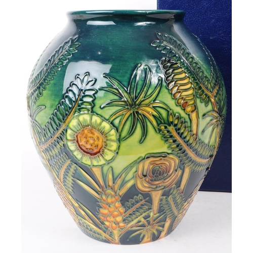 67 - William Moorcroft - Amazon Twilight pattern - a late 20th century vase. Bulbous form in a green and ... 