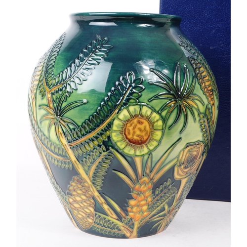 67 - William Moorcroft - Amazon Twilight pattern - a late 20th century vase. Bulbous form in a green and ... 