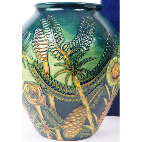 67 - William Moorcroft - Amazon Twilight pattern - a late 20th century vase. Bulbous form in a green and ... 