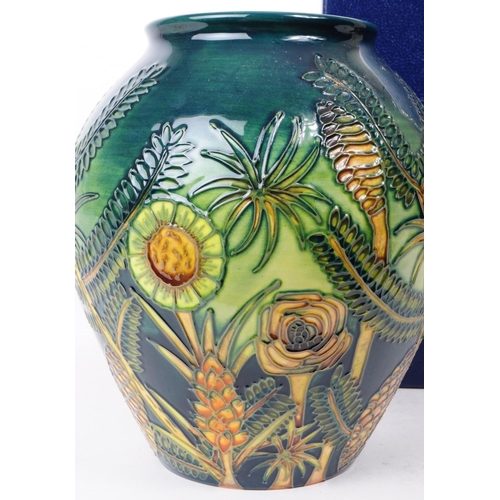 67 - William Moorcroft - Amazon Twilight pattern - a late 20th century vase. Bulbous form in a green and ... 