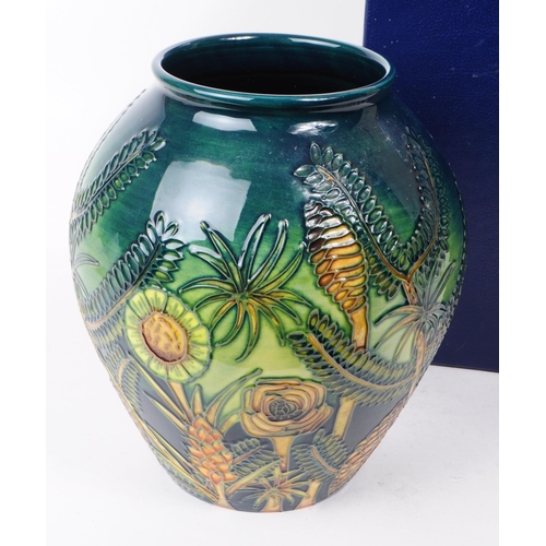 67 - William Moorcroft - Amazon Twilight pattern - a late 20th century vase. Bulbous form in a green and ... 