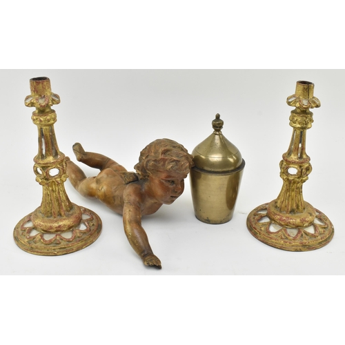 69 - Religious - a mixed selection of ecclesiastical pieces dating from the 19th century. The lot compris... 