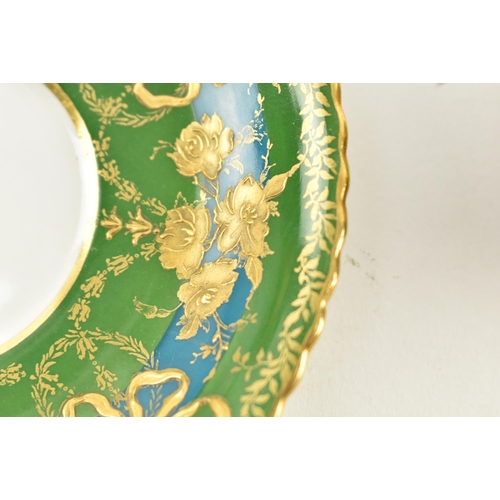 70 - Aynsley China - an early 20th century c1900 Regency manner porcelain teacup and saucer. Each decorat... 