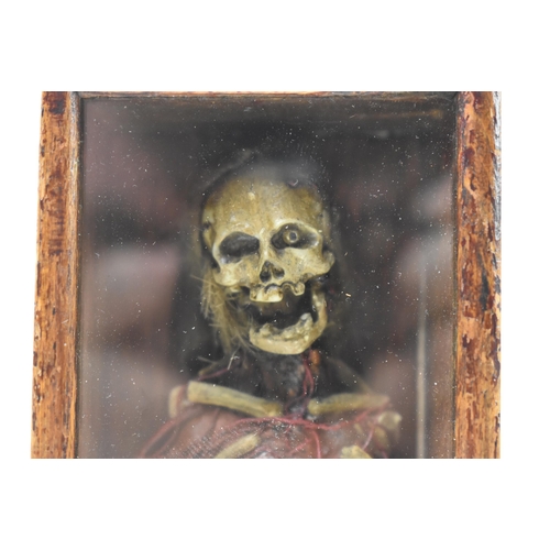 90 - A 19th century Italian bone, wax and wire worked Memento Mori or Anitomical cadaver / skeleton model... 