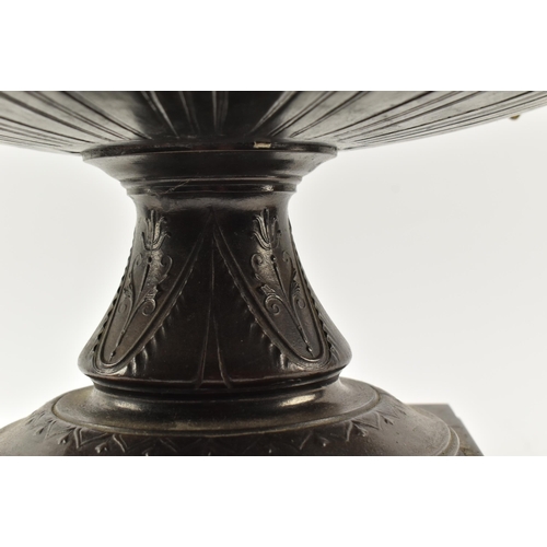 98 - A late 19th century 1886 French Neoclassical gilt metal and bronze tazza urn. The prize trophy featu... 