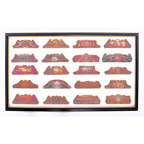 119 - A collection of framed 19th century style commemorative Regatta boards. The lot to include boards co... 