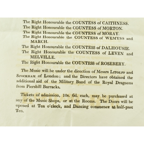 115 - Broadsides. Two 1821 Festival Ball broadside posters. Reading: There will be a Grand Ball in the Ass... 