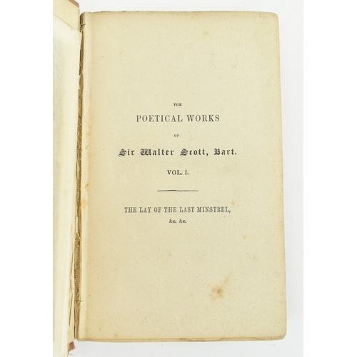 133 - Bindings:- Scott, Sir Walter. Two 19th century sets of the poetical works of Sir Walter Scott, compr... 