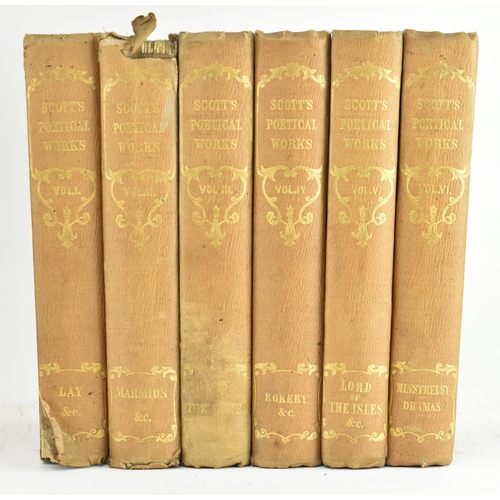 133 - Bindings:- Scott, Sir Walter. Two 19th century sets of the poetical works of Sir Walter Scott, compr... 