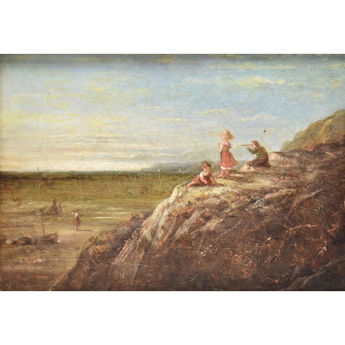 203 - Circle of / Follower of Myles Birket Foster RWS (British, 1825-1899) - Children on Cliff - A 19th ce... 