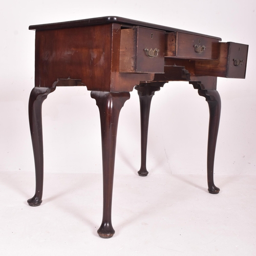 226 - A Queen Anne Revival 19th century mahogany lowboy writing table desk. The desk having a straight top... 