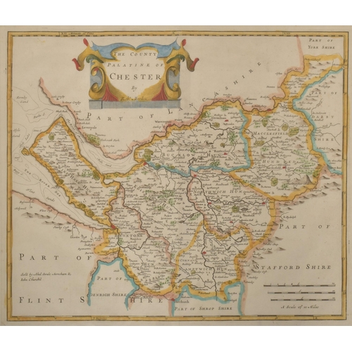 227 - United Kingdom. Two 17th century copper engraved maps depicting British counties. The lot comprising... 