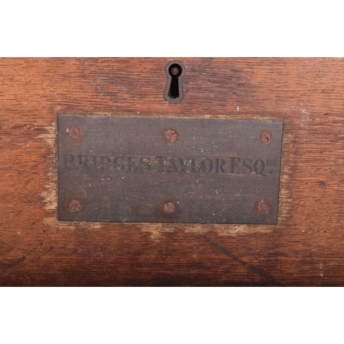 240 - A large 19th century Victorian oak & iron bound  campaign travel trunk chest. The trunk having a... 