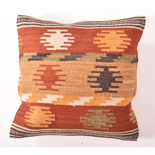 242 - A collection of country house - matching set of thirteen late 20th century Kilim squab cushions. Eac... 