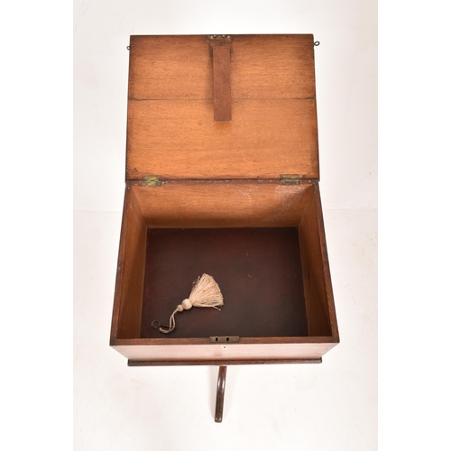 261 - A George III 18th century oak reading / bible box lectern on stand. The box having a lift hinged top... 