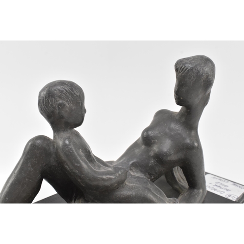 272 - Siegfried Charoux (Austrian, 1896–1967) – A 20th century bonze sculpture of mother with child. Signe... 