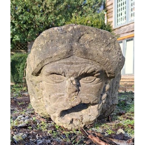 295 - Architectural Salvage - A Renaissance 16th / 17th century hand carved stone fountain head. The fount... 