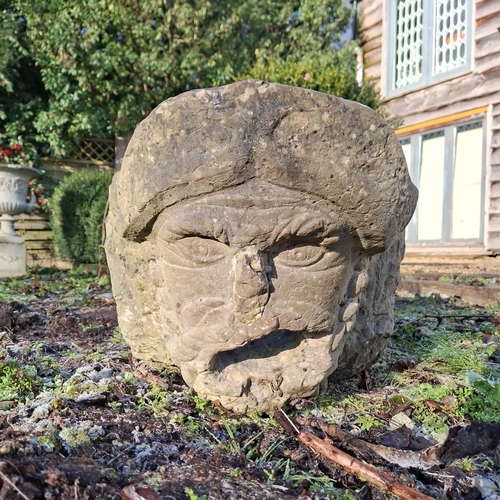 295 - Architectural Salvage - A Renaissance 16th / 17th century hand carved stone fountain head. The fount... 