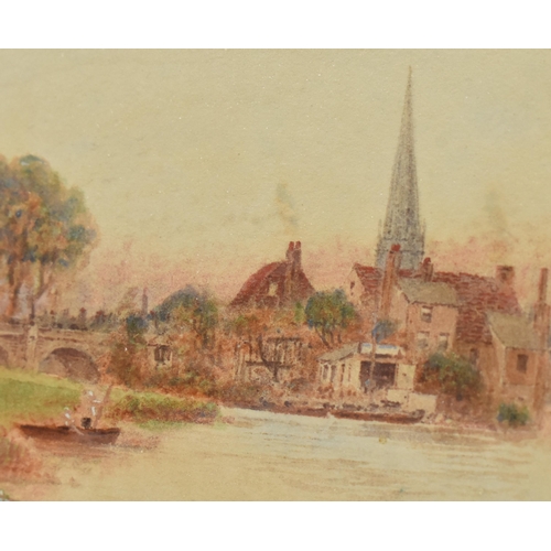 304 - Frederick Edward Joseph Goff (British, 1855-1931) - Abingdon from the river - a late 19th century ci... 