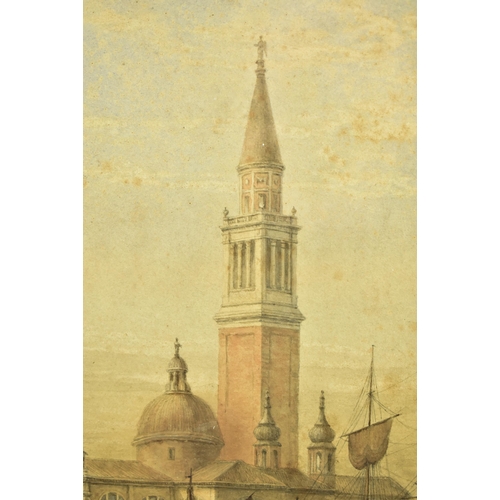 311 - John Dobbin (British, 1815-1888) - Abbazia di San Giorgio Maggiore, Venice - A late 19th century 188... 