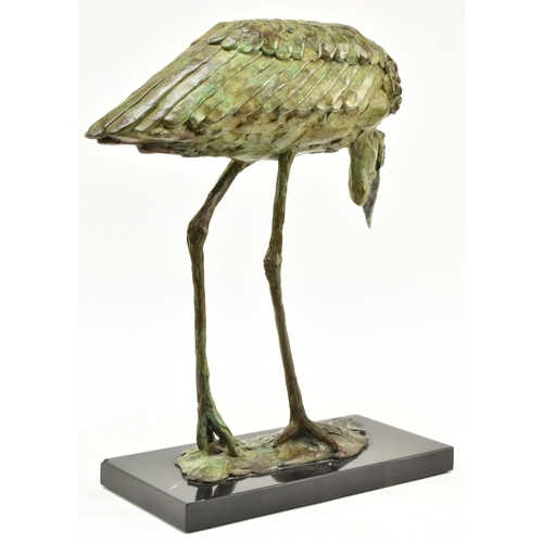 314 - Mark Coreth (British, b. 1958) - Marabou Stork - A lost wax bronze sculpture of a standing stork bir... 